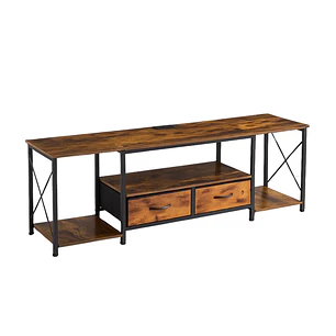 Rack de TV Rustik Cross - Madera Walnut 160x40 cm