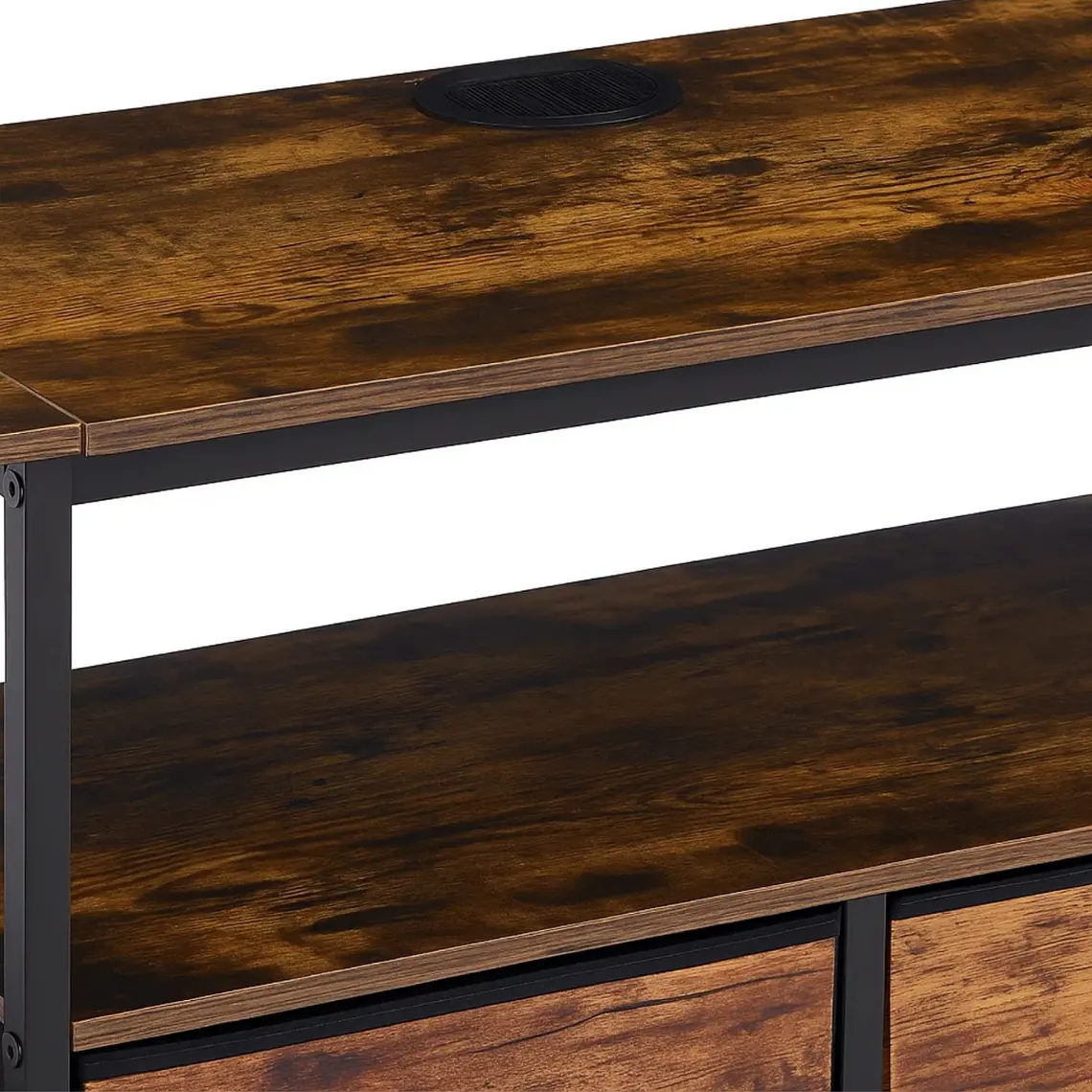 Rack de TV Rustik Cross - Madera Walnut 160x40 cm 3