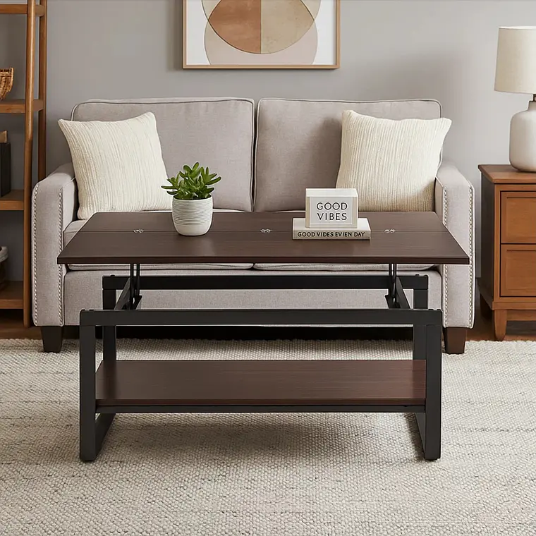 Mesa de Centro Expandible Skuggi - MDF y Metal 2