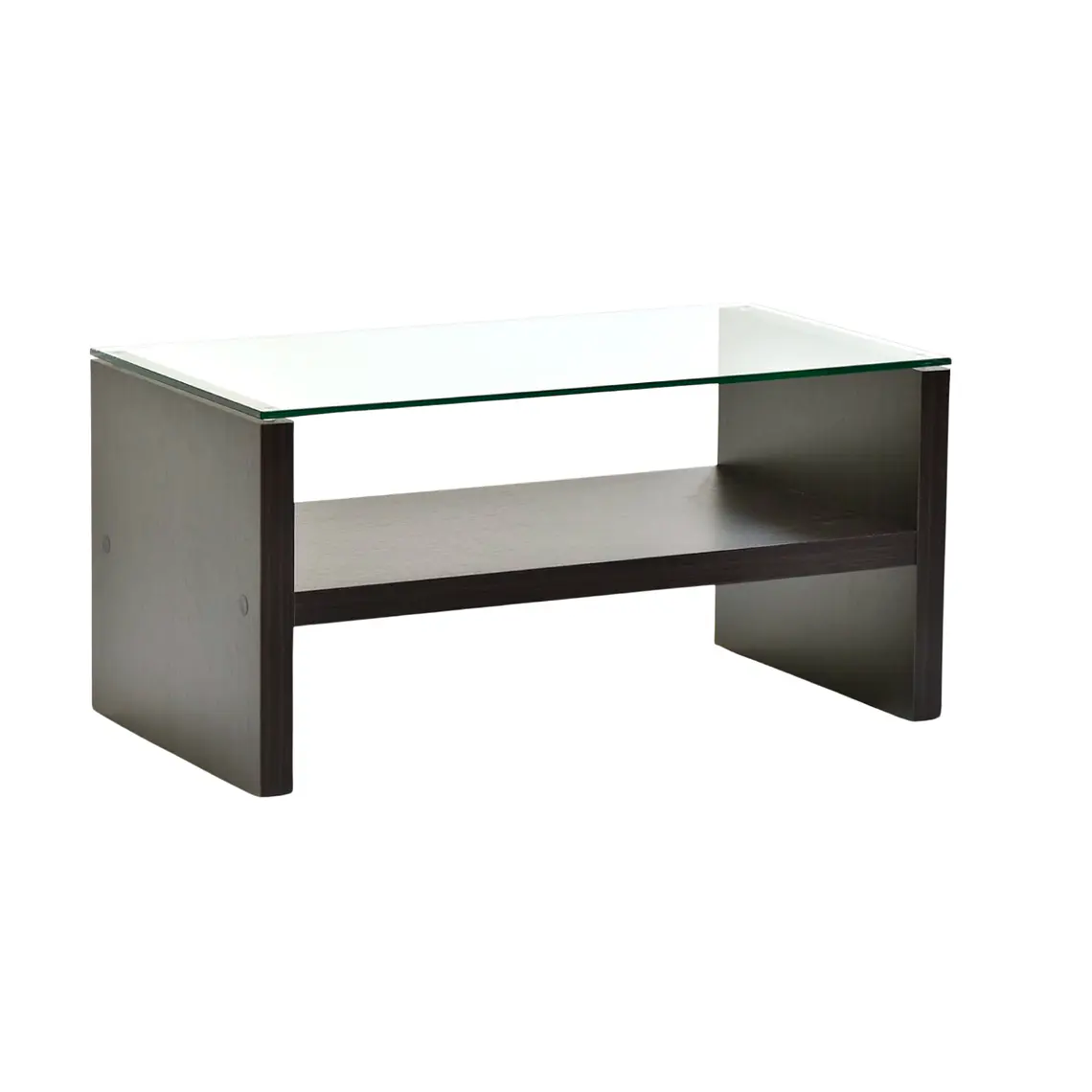 Mesa de Centro Ferkant 120x60 cm Café Oscuro - MDF y Vidrio 1