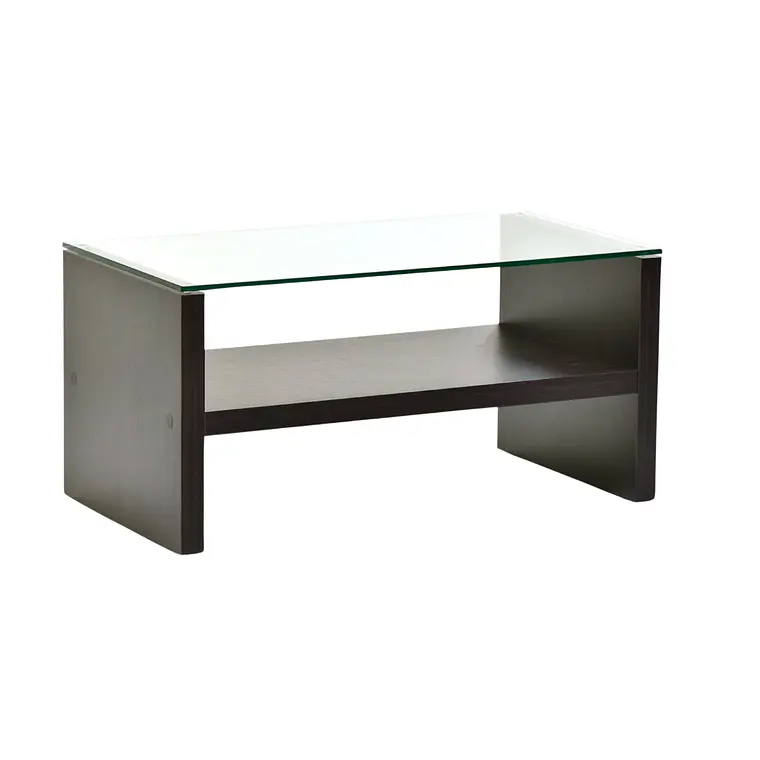 Mesa de Centro Ferkant 120x60 cm Café Oscuro - MDF y Vidrio 1