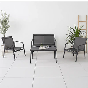 Juego de Terraza Skadi 3 Sillones y 1 Mesa de Centro 