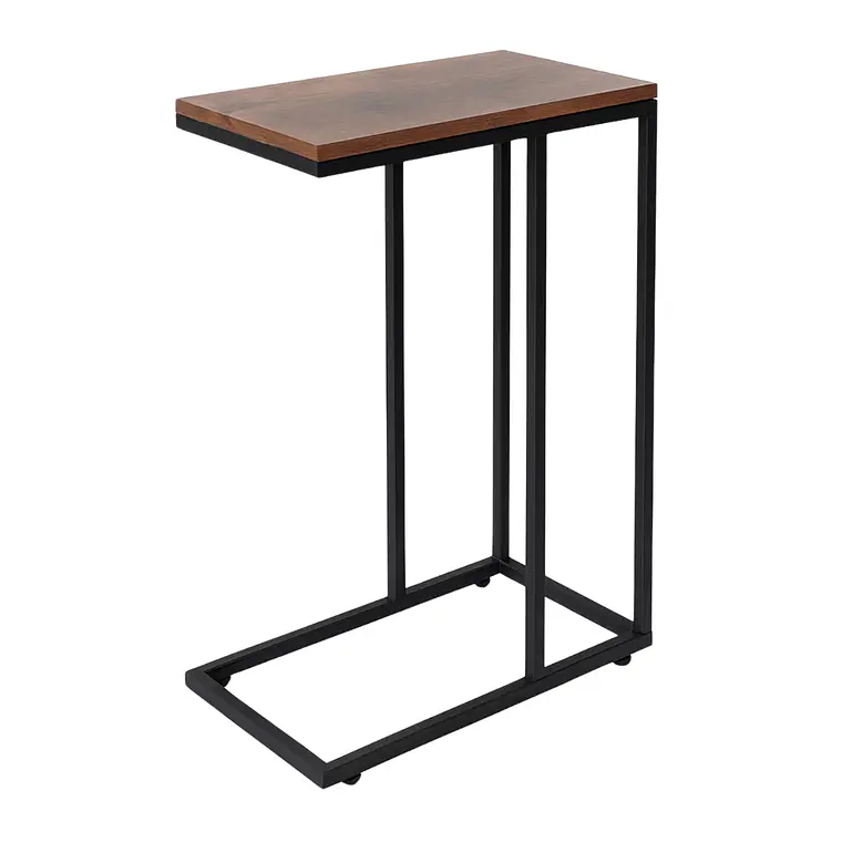 Mesa Lateral estilo industrial - MDF y Metal 1