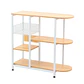Mesa lateral organizador para cocina - 3 niveles Madera clara - Blanca - Miniatura 1