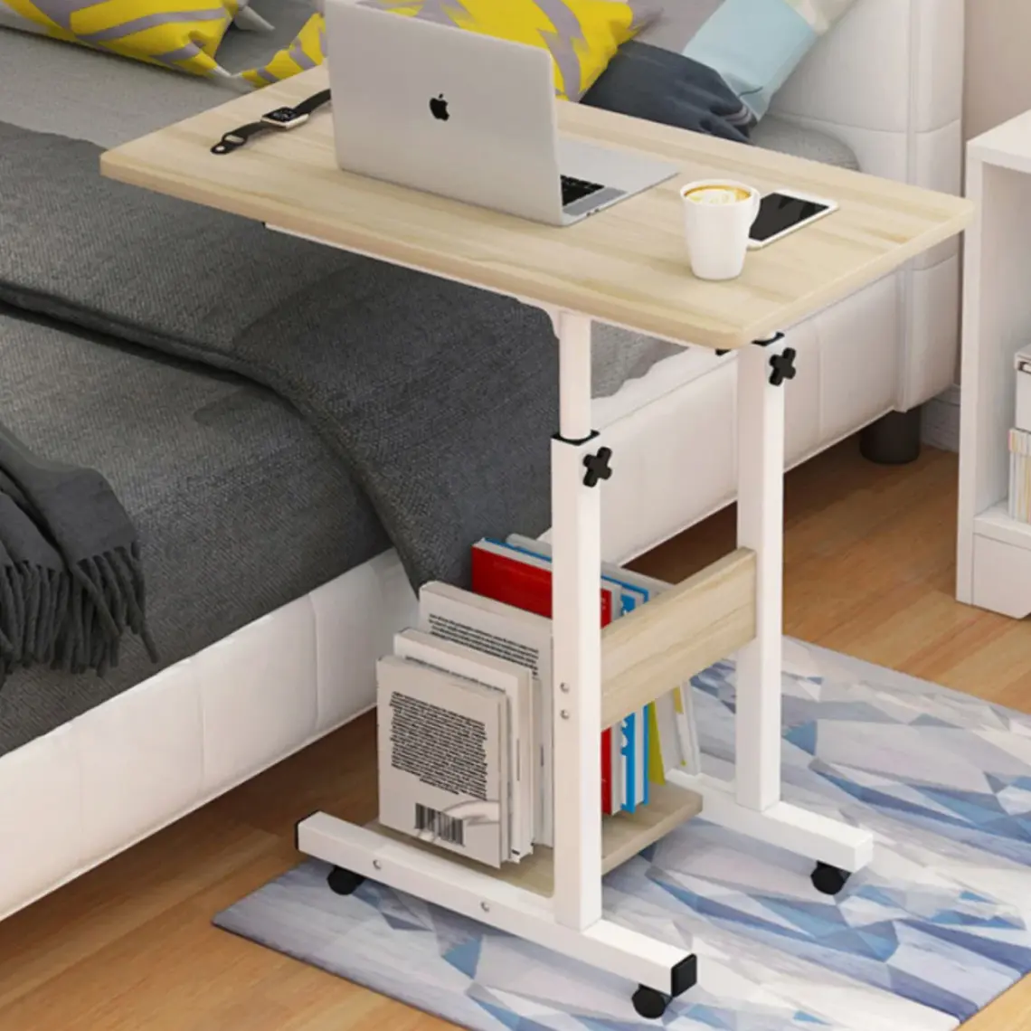 Mesa de Computador Ajustable Forn con ruedas 2