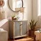 Cómoda Rattan de 2 puertas - Madera Clara  - Miniatura 2