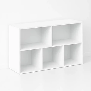 Estantería Baja Multibox Blanca 80x24 cm
