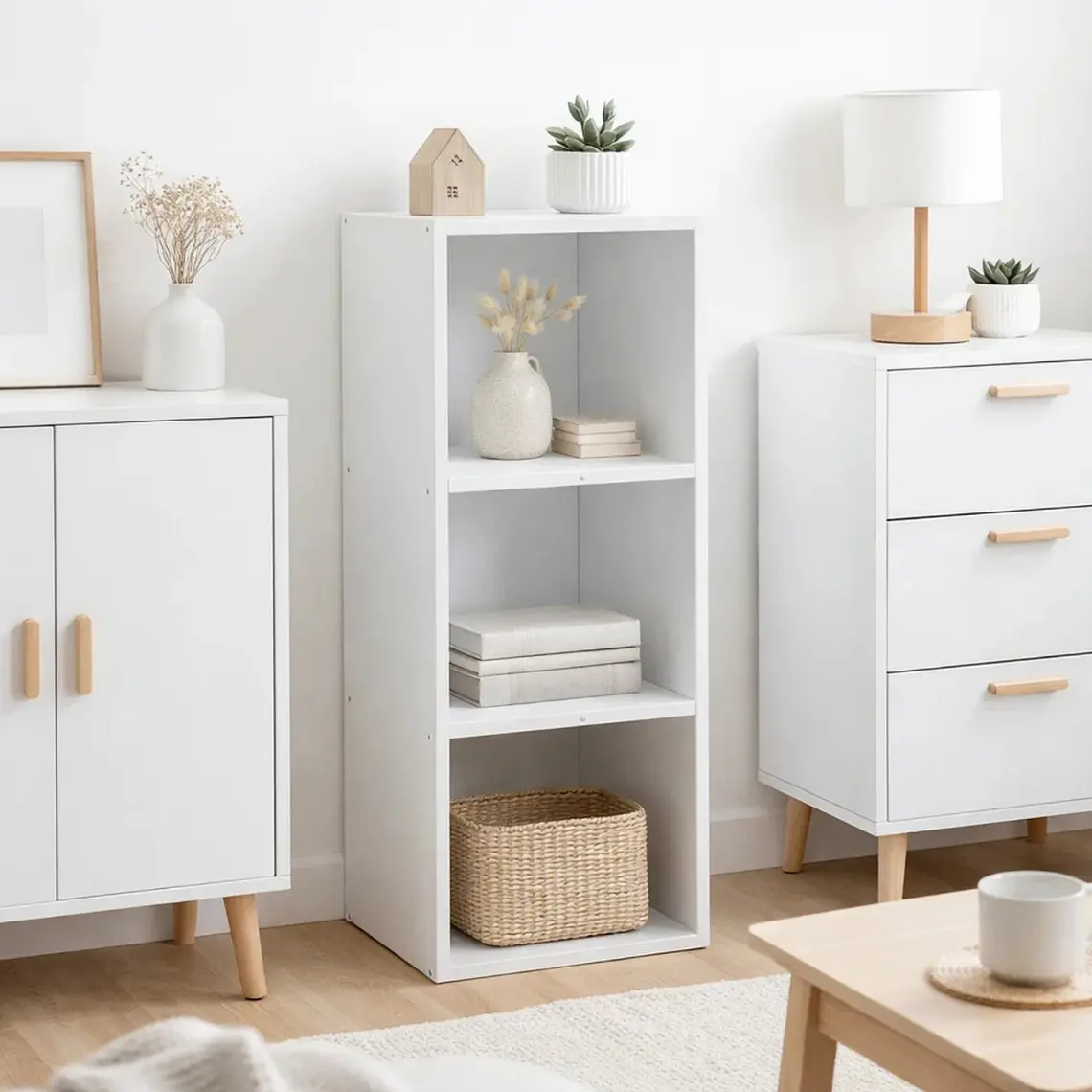 Estante Saga 3 repisas Blanco - MDF 2