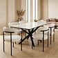 Comedor Mesa Asgard Stone Black rectangular 180x00 cm con 6 Sillas Arpi Sun - Crema - Miniatura 1