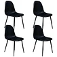 Pack 4 Sillas Spoon Black Ecocuero Vintage - Miniatura 7