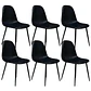 Pack 6 Sillas Spoon Black Ecocuero Vintage - Miniatura 7