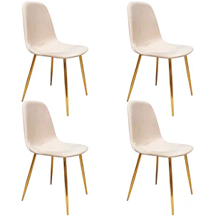 Pack 4 Sillas Spoon Gold Velvet