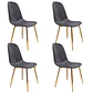 Pack 4 Sillas Spoon Gold Velvet - Miniatura 3