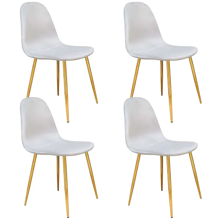 Pack 4 Sillas Spoon Gold Velvet 5