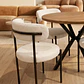 Comedor Mesa Asgard Rustik Black 120 cm con 4 Sillas Arpi Sun - Crema - Miniatura 2