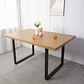 Comedor Mesa rectangular Industrial 160x90 cm madera clara con 6 Sillas Arpi Sun - Crema - Miniatura 2