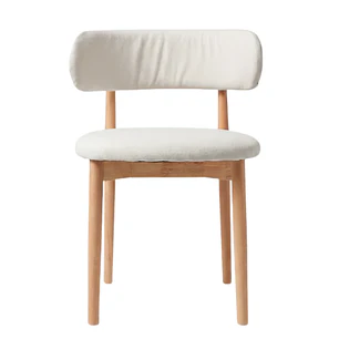 Silla Arpi Bouclé Wood - Beige