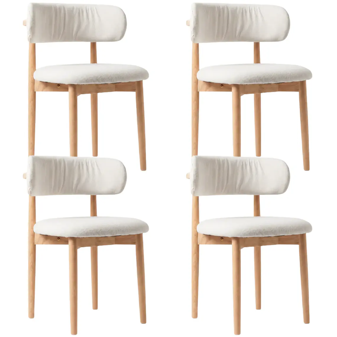 Pack 4 Sillas Arpi Bouclé Wood - Beige 1