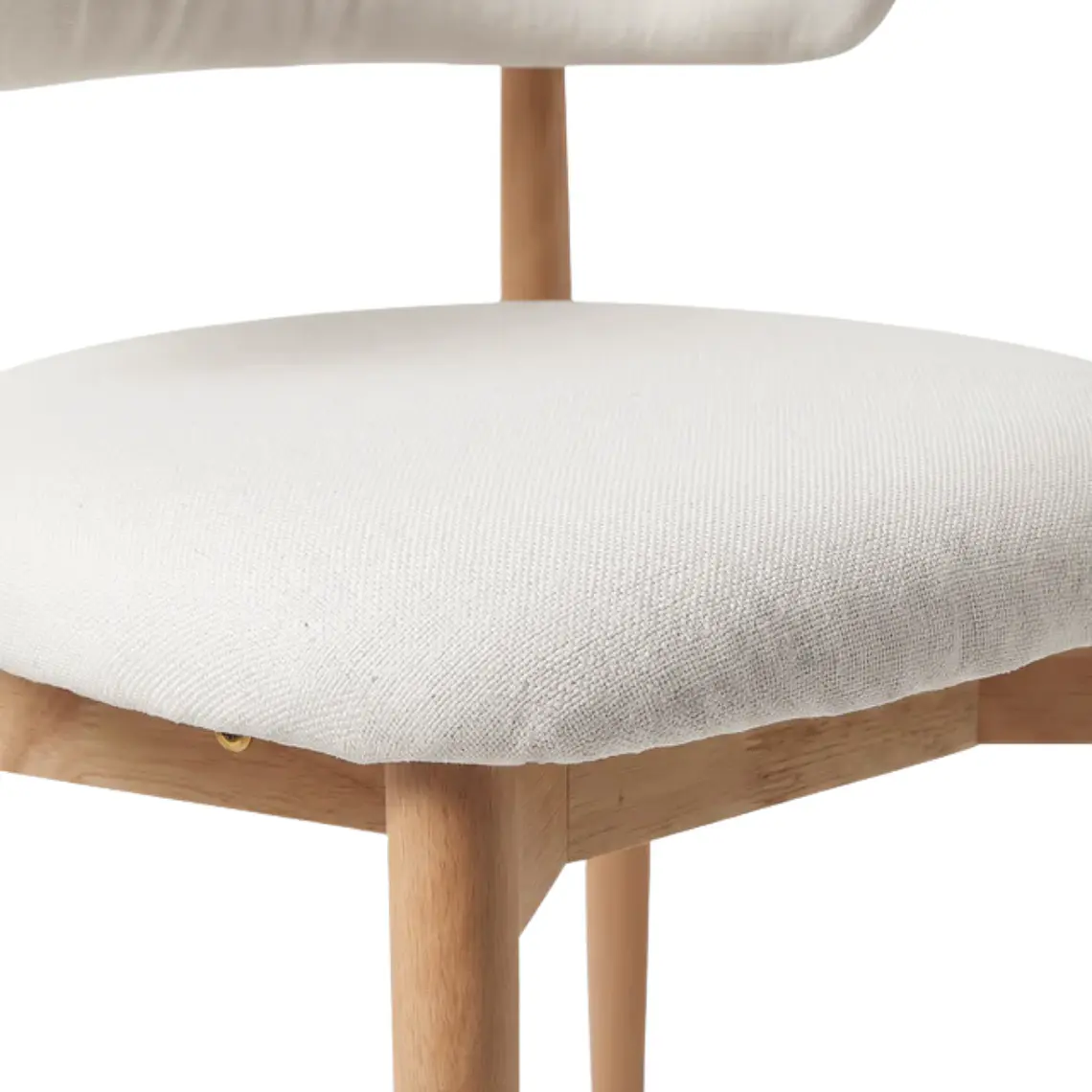 Comedor Mesa Asgard redonda vidrio 120 cm con 6 Sillas Arpi Bouclé Wood - Beige 7