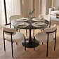Comedor Mesa Tulip Mining Negra 100 cm con 4 Sillas Arpi Sun - Crema - Miniatura 1