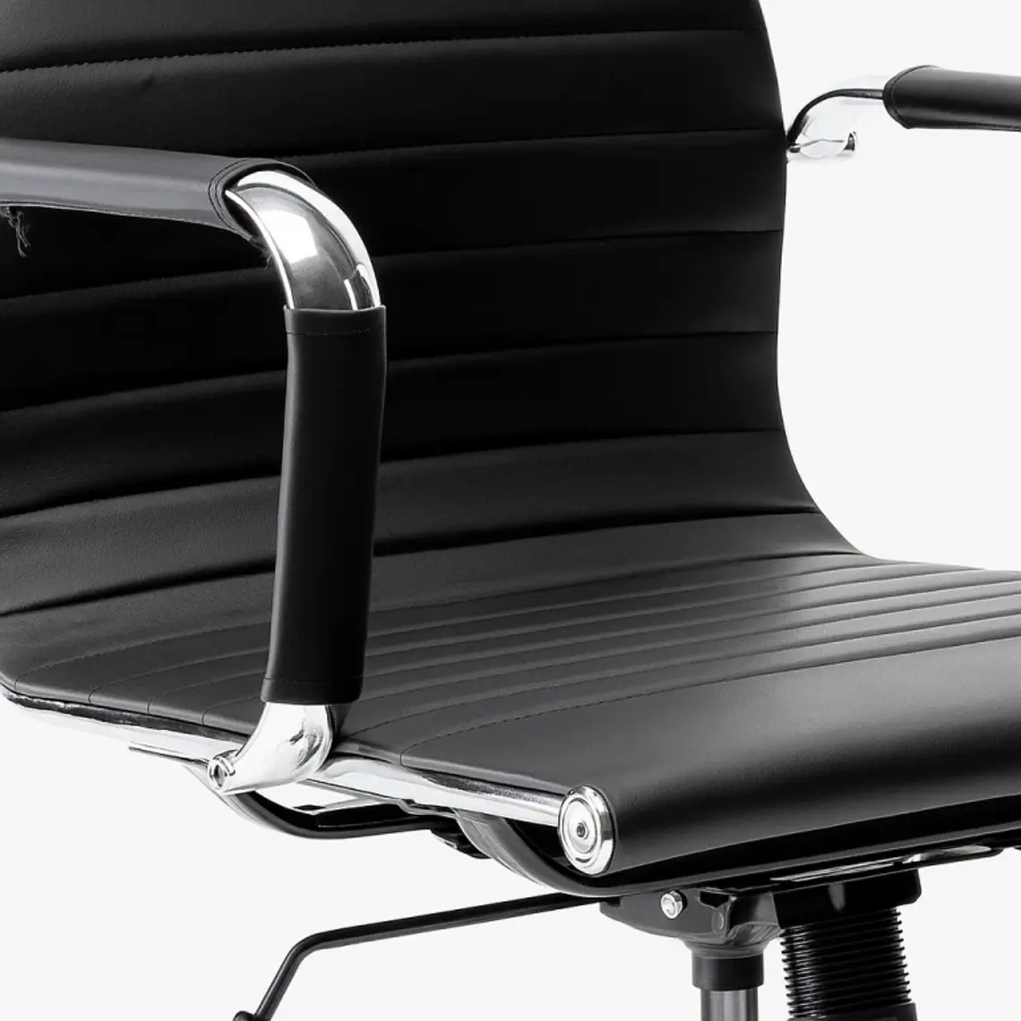 Silla de Oficina Escritorio Frey- Negra con Reposabrazos Metal 4