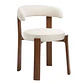 Comedor Mesa Asgard redondo vidrio 100 cm con 4 Sillas Sitiales Hania Respaldo Curvo - Blancas - Miniatura 4