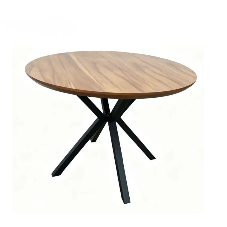 Comedor Mesa Asgard Rustik Black 120 cm con 4 Sillas Sitiales Hania Respaldo Curvo - Blancas 4