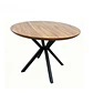 Comedor Mesa Asgard Rustik Black 120 cm con 4 Sillas Sitiales Hania Respaldo Curvo - Blancas - Miniatura 4