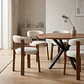 Comedor Mesa Asgard Rustik Black 120 cm con 4 Sillas Sitiales Hania Respaldo Curvo - Blancas - Miniatura 2