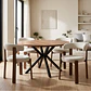 Comedor Mesa Asgard Rustik Black 100 cm con 4 Sillas Sitiales Hania Respaldo Curvo - Blancas - Miniatura 1