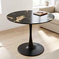 Mesa Tulip Mining Negra 80 cm con 4 Sillas Sitiales Hania Respaldo Curvo - Blancas - Miniatura 3