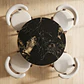 Mesa Tulip Mining Negra 80 cm con 4 Sillas Sitiales Hania Respaldo Curvo - Blancas - Miniatura 2