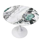 Comedor Mesa Tulip Mining Blanca 100 cm con 4 Sillas Sitiales Hania Respaldo Curvo - Blancas - Miniatura 4