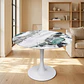 Comedor Mesa Tulip Mining Blanca 80 cm con 4 Sillas Sitiales Hania Respaldo Curvo - Blancas - Miniatura 3
