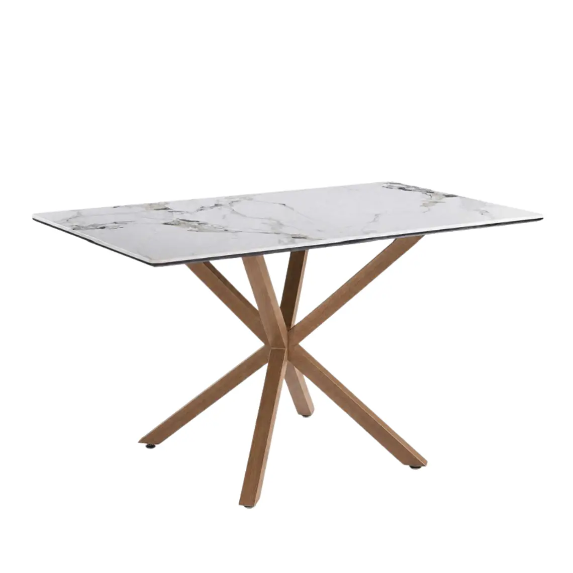Mesa Asgard Stone Wood rectangular 160x90 cm | Efecto Mármol 2