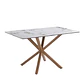 Mesa Asgard Stone Wood rectangular 160x90 cm | Efecto Mármol - Miniatura 2