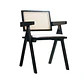 Pack 4 Sillas Chandigarh Acolchada Lino - Madera Negra - Miniatura 2