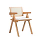 Pack 2 Sillas Chandigarh Acolchada Lino - Madera Natural - Miniatura 2