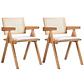 Pack 2 Sillas Chandigarh Acolchada Lino - Madera Natural - Miniatura 1