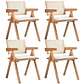 Pack 4 Sillas Chandigarh Acolchada Lino - Madera Natural - Miniatura 1
