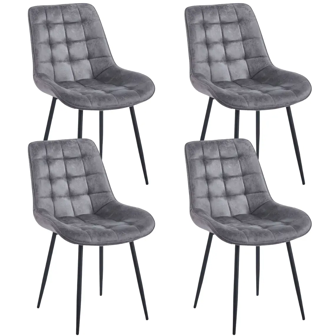 Pack 4 Sillas Capitone Black Vintage 5