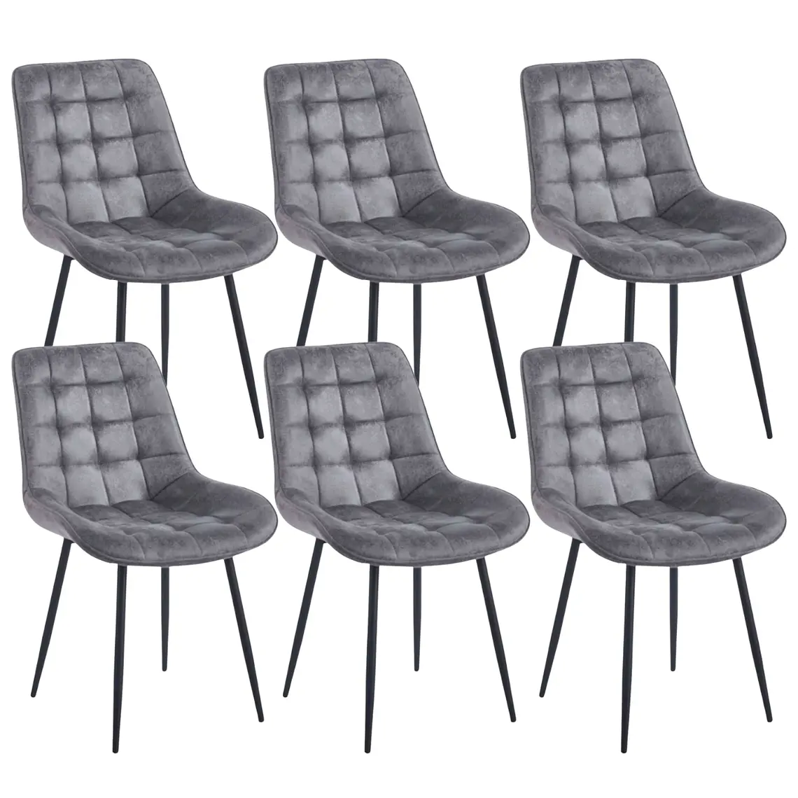 Pack 6 Sillas Capitone Black Vintage 5