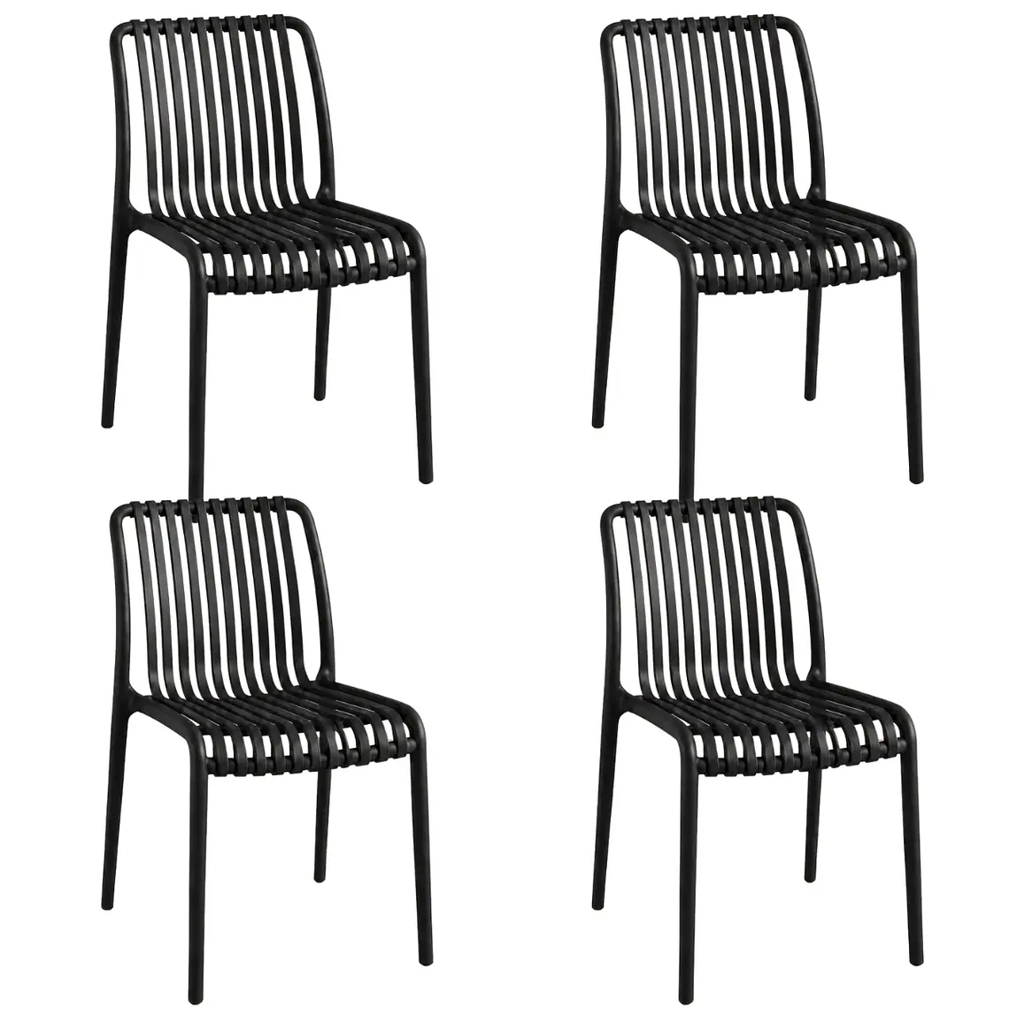 Pack 4 Sillas de Terraza Ruan - Polipropileno 6