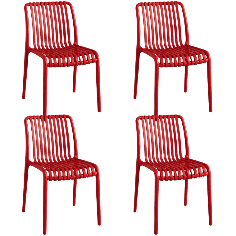 Pack 4 Sillas de Terraza Ruan - Polipropileno 25