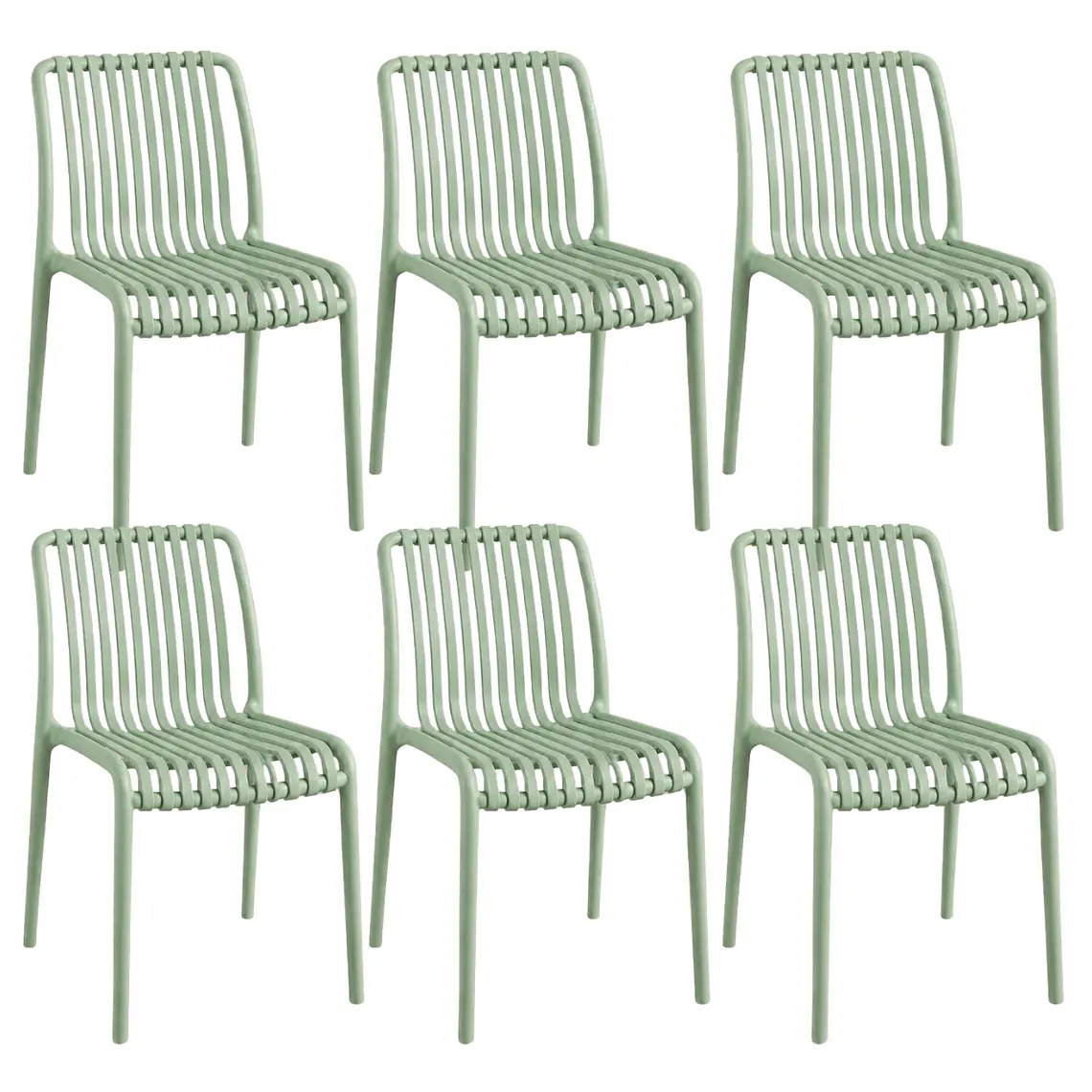 Pack 6 Sillas de Terraza Ruan - Polipropileno 8