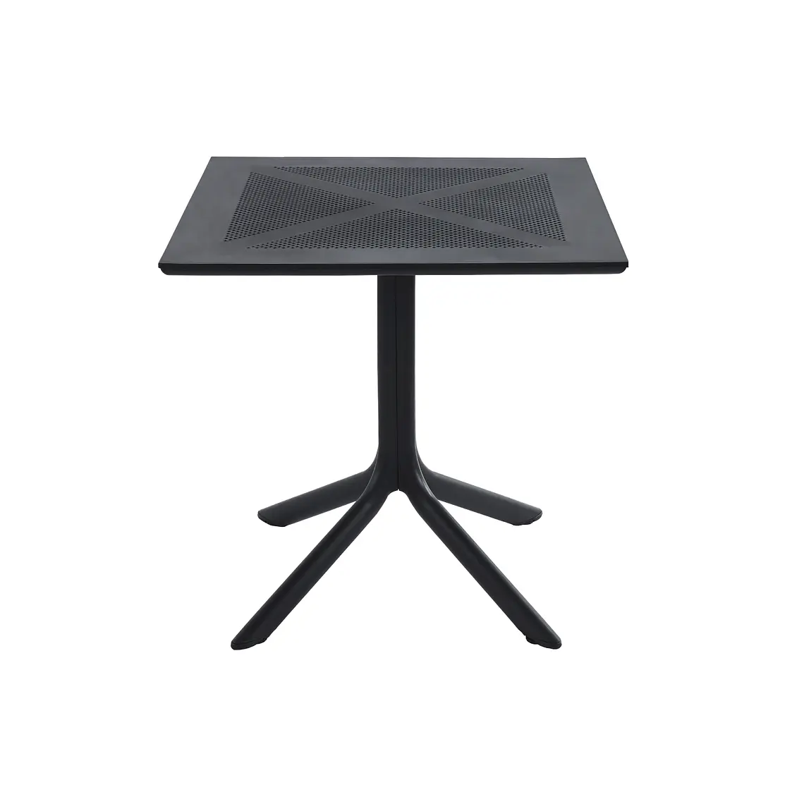 Comedor Mesa restaurant cafetería 80x80 cm con 4 Sillas de Terraza Black - Polipropileno 4