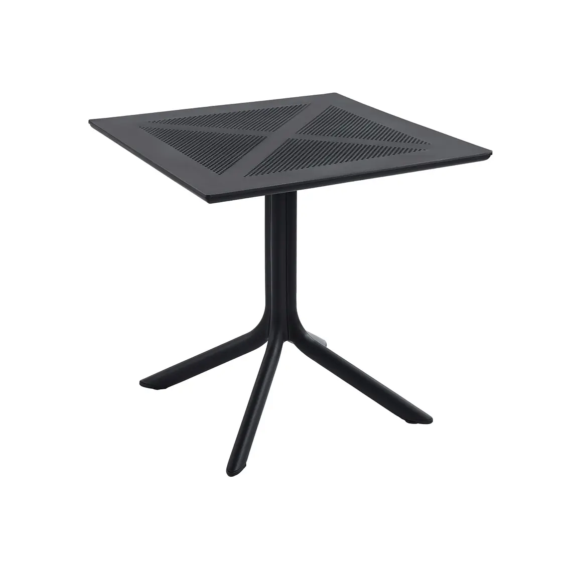 Comedor Mesa restaurant cafetería 80x80 cm con 4 Sillas de Terraza Black - Polipropileno 5