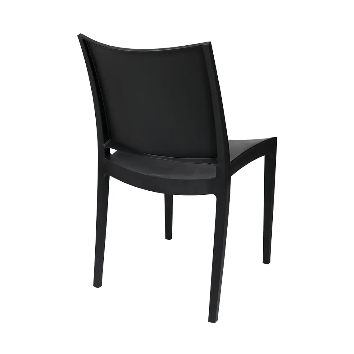 Comedor Mesa restaurant cafetería 80x80 cm con 4 Sillas de Terraza Black - Polipropileno 10