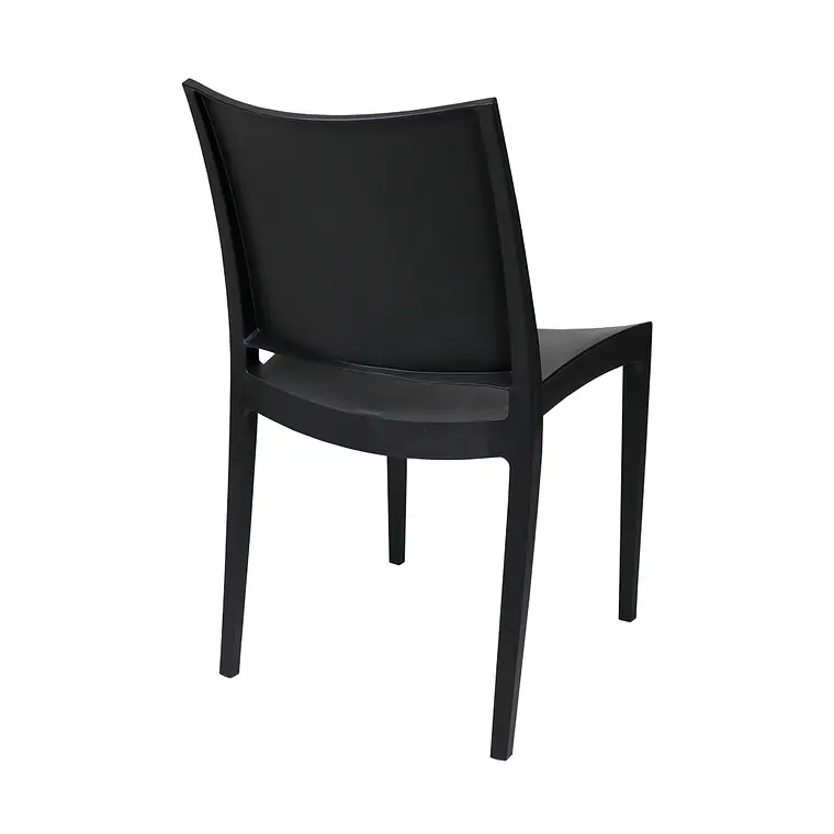 Comedor Mesa restaurant cafetería 80x80 cm con 4 Sillas de Terraza Black - Polipropileno 10