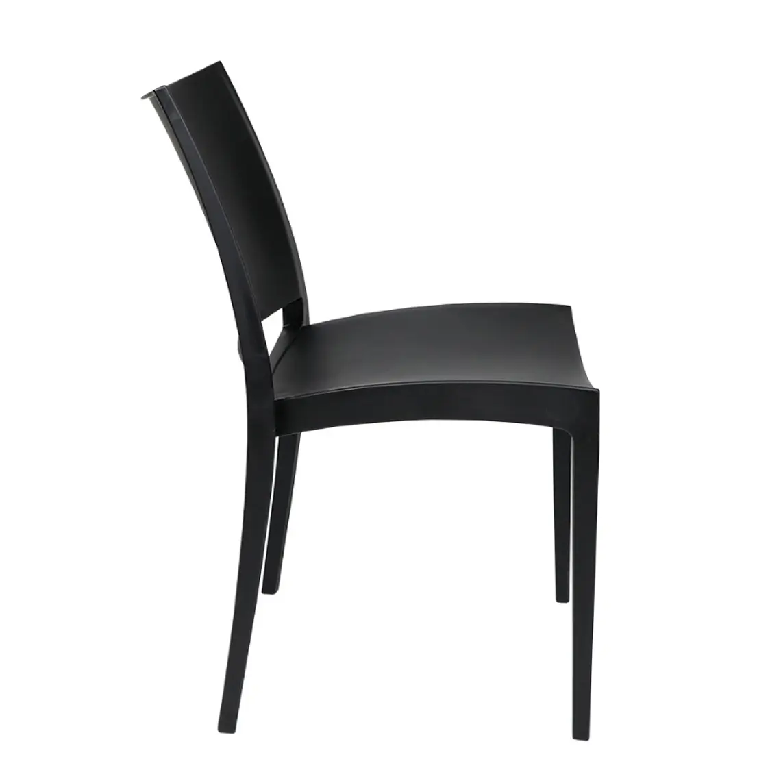 Comedor Mesa restaurant cafetería 80x80 cm con 4 Sillas de Terraza Black - Polipropileno 11